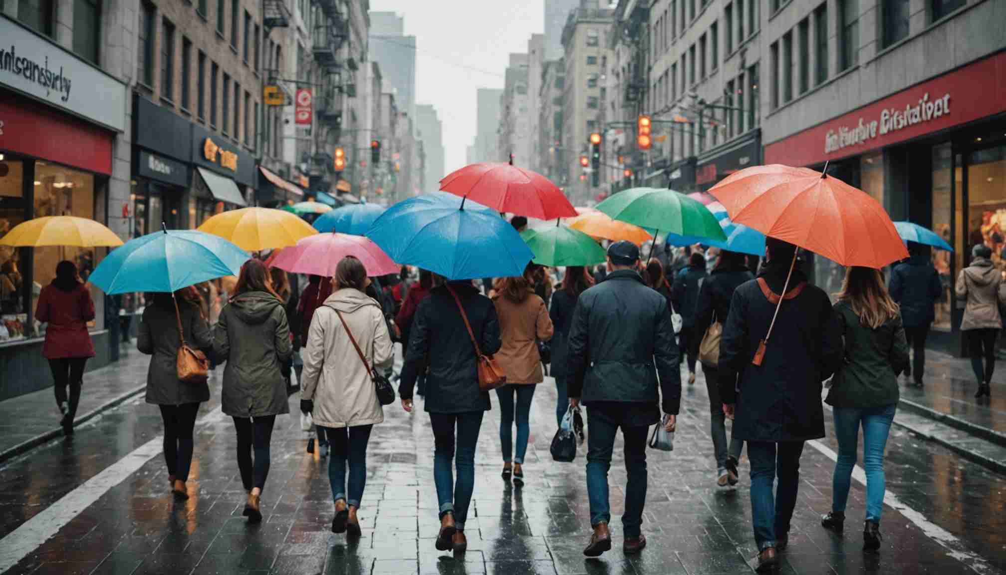 Augmentez votre visibilité avec des parapluies personnalisés toute l'année